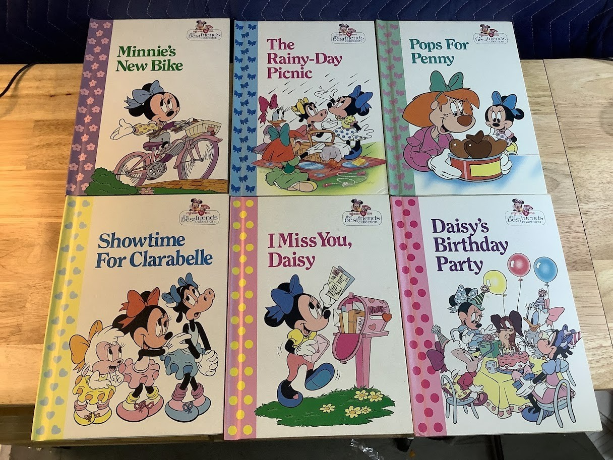 Vintage 1991Disney Minnie'n Me TheBestFriends Collection.Lot of 6Hardcover Books