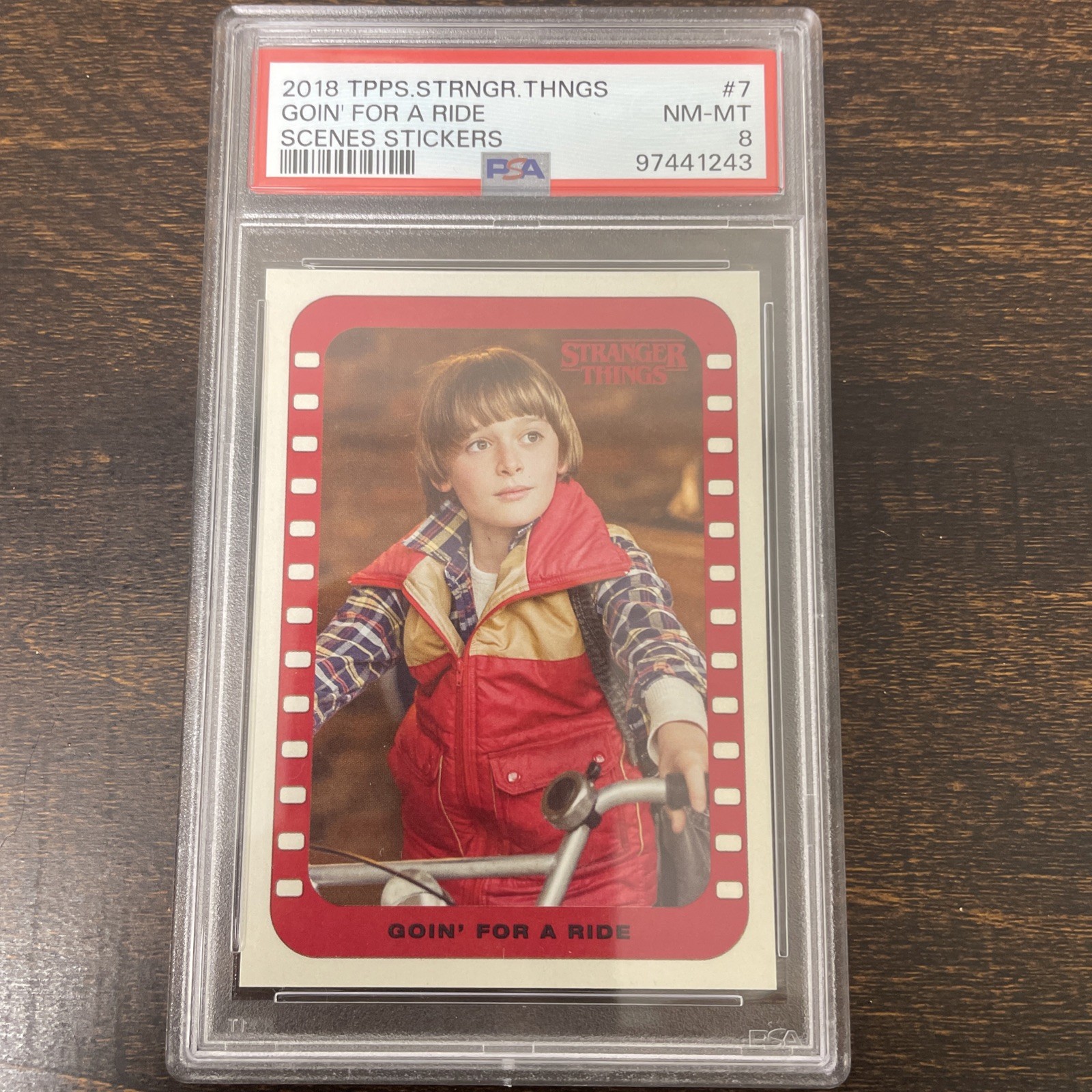 2018 Topps Stranger Things Goin For A Ride Scenes Stickers PSA 8