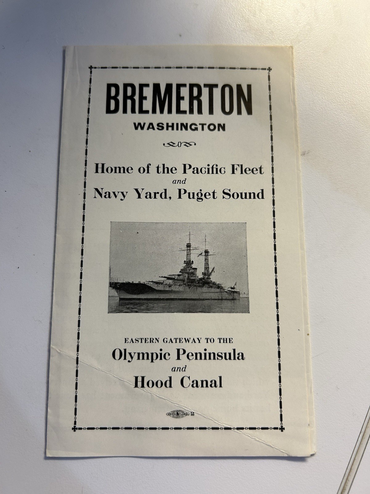 Vintage 1940\'s Brochure with Facts About Bremerton State of Washington