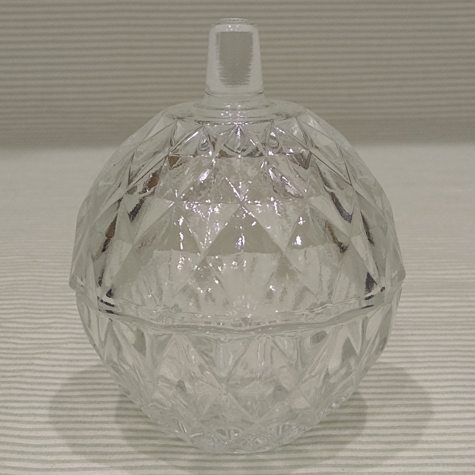 Trinket Box Dish Bowl Vintage Glass Dish & Lid Covered Jewelry Box Ring Dish Jar