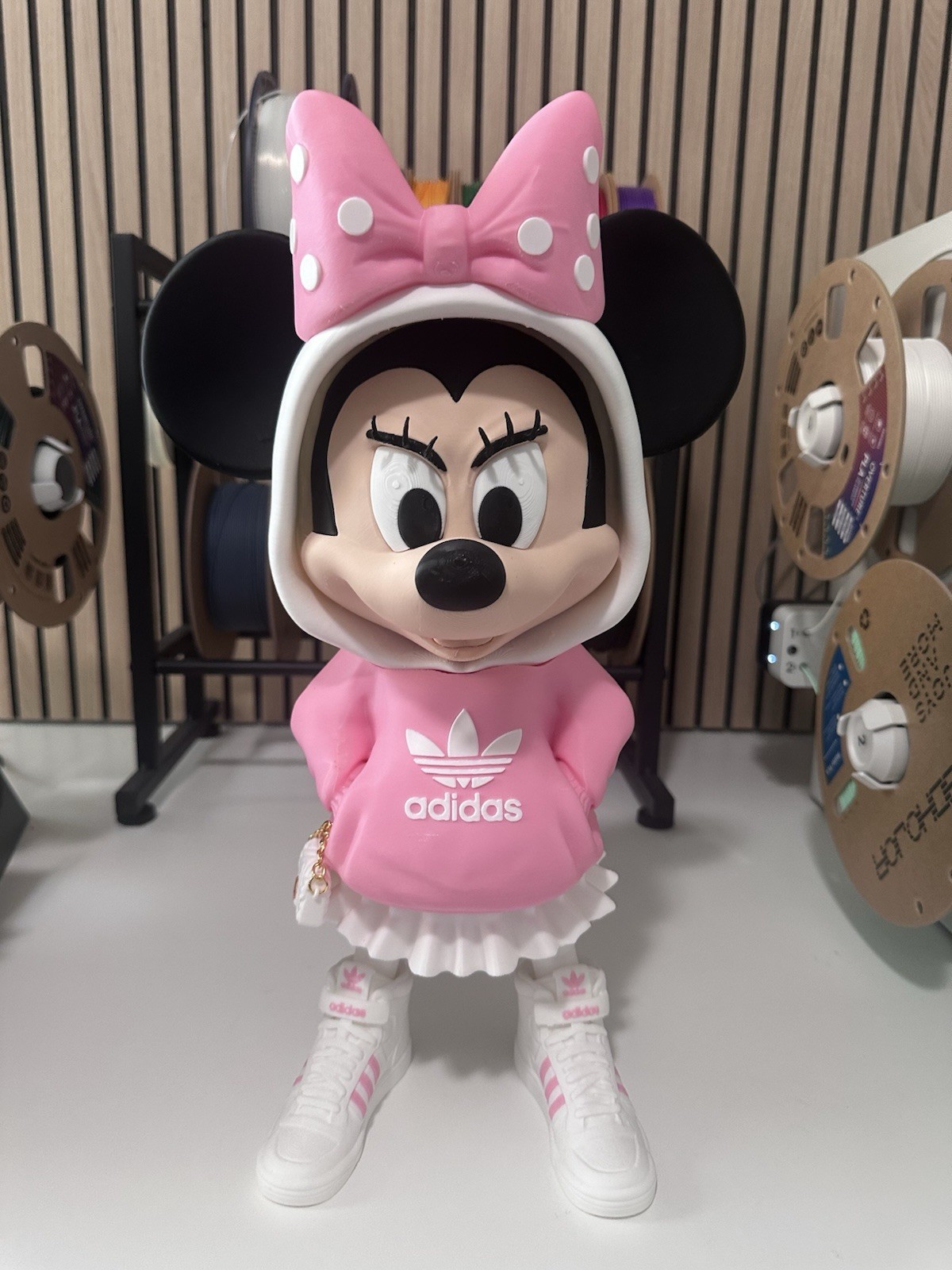 Adidas Minnie Mouse Pink Hoodie Figurine Disney Collectible 10-13.9