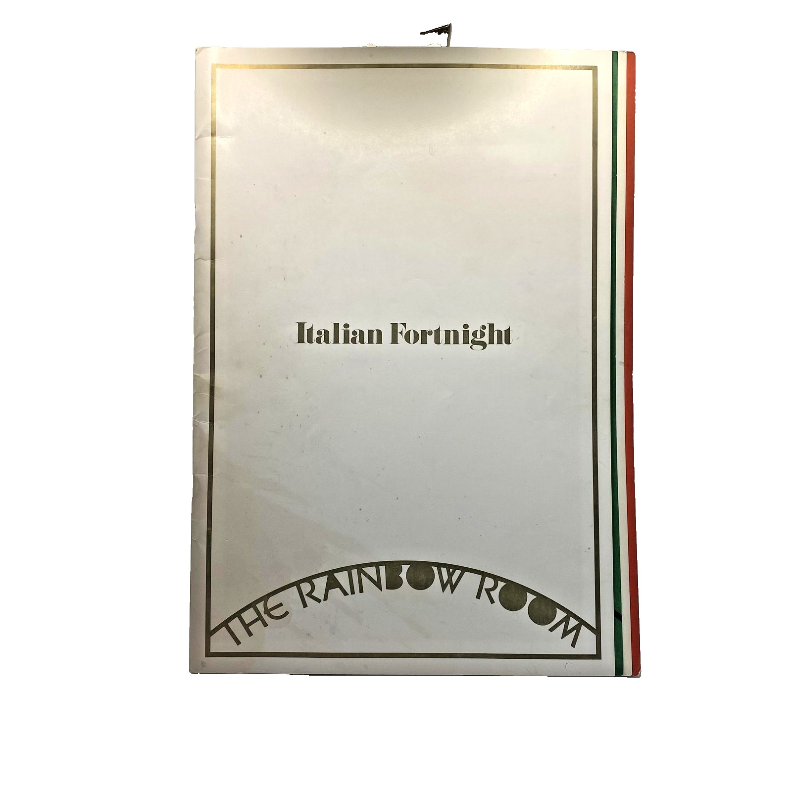 Vintage 1972 Italian Fortnight Rainbow Room The Pierre NYC Menu Program