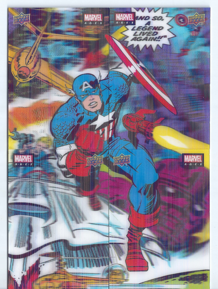 2020 Upper Deck Marvel Ages Captain America Lenticular Puzzle Complete
