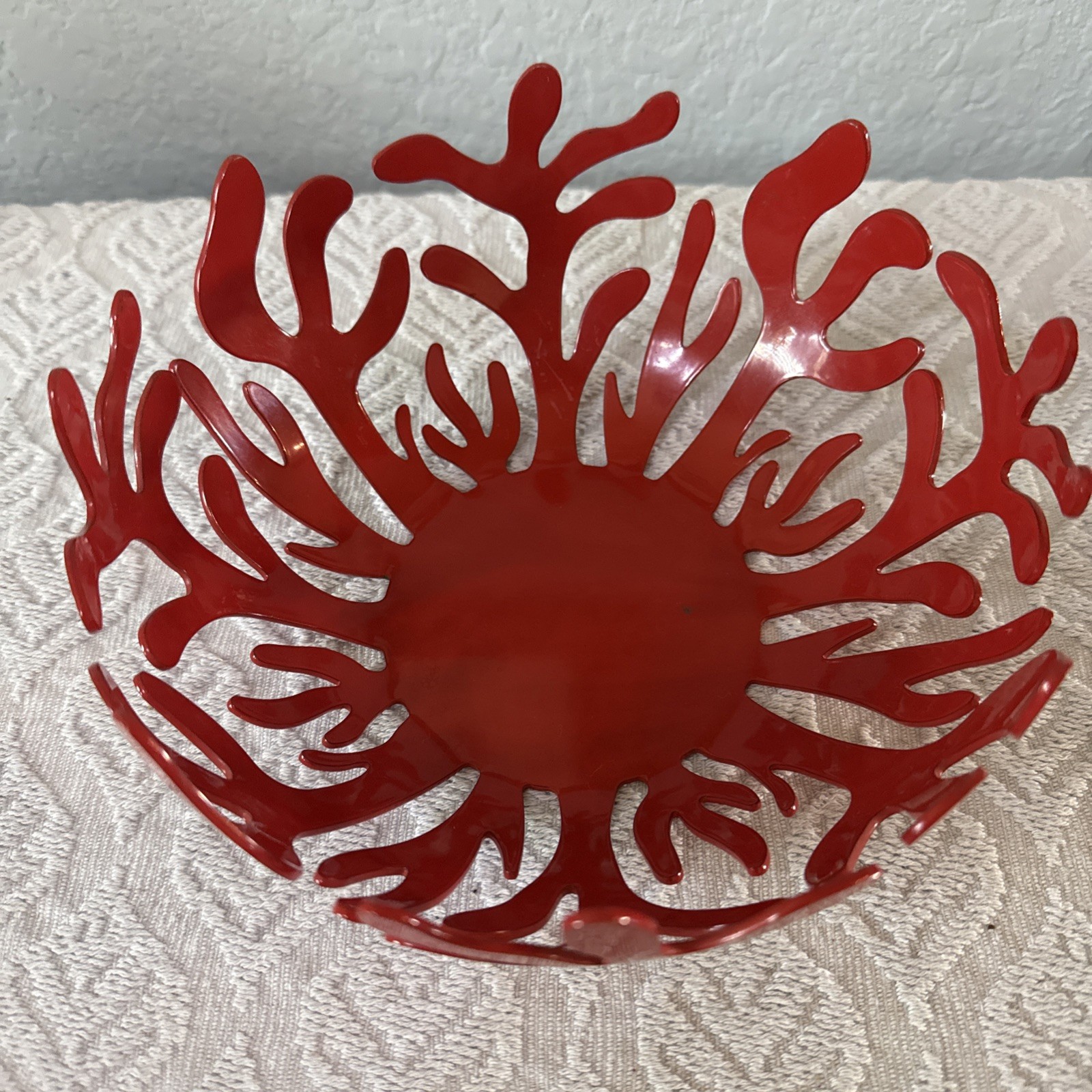 Alessi Authentic Mediterraneo Red Coral Fruit Bowl