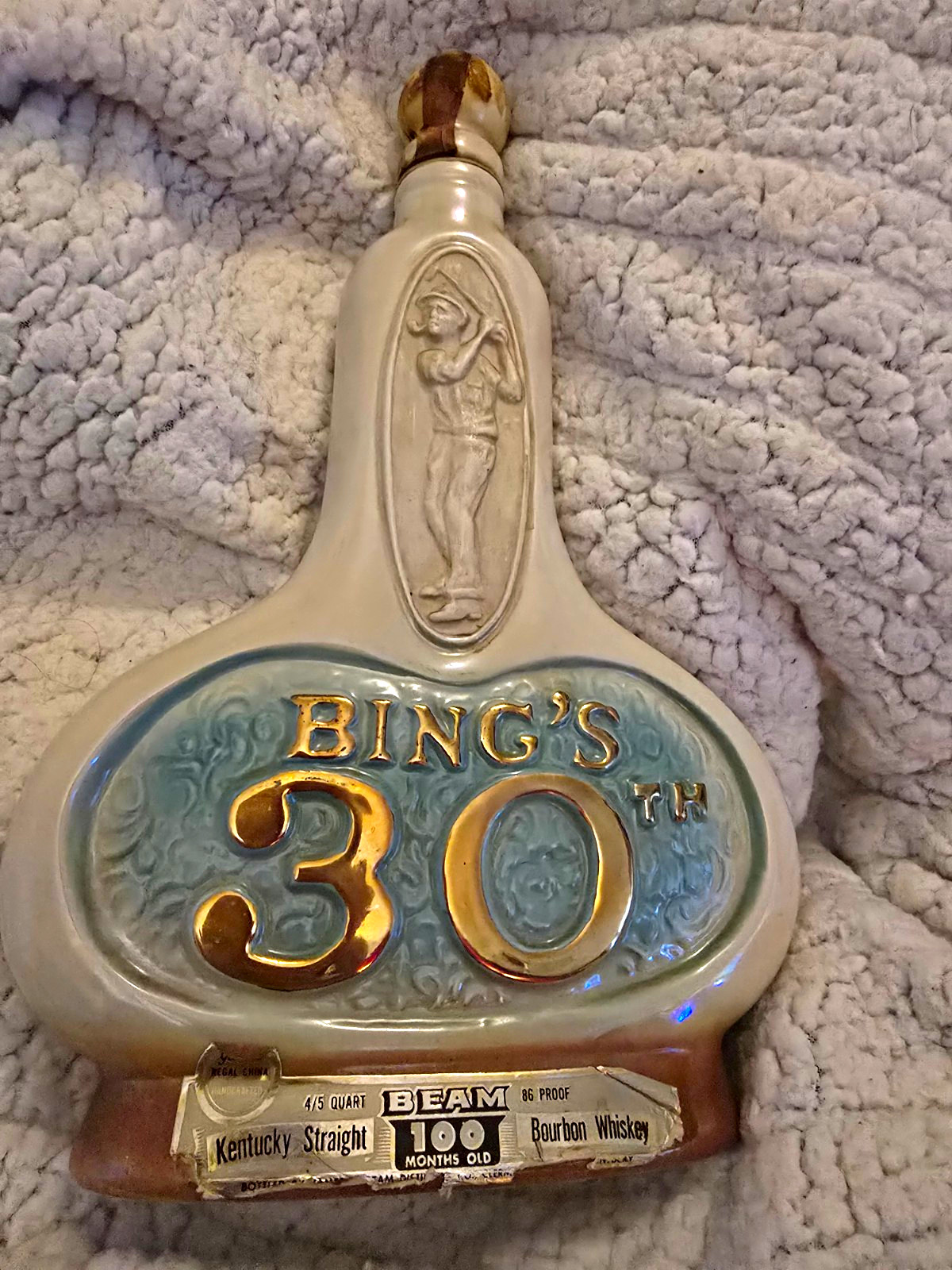 Jim Beam Bing Crosby “Bing’s 30th” 30th Anniversary Decanter 1975
