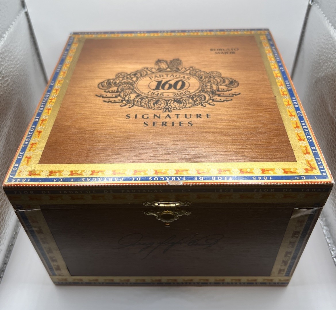 *RARE* PARTAGAS 160 Signature Series Empty Cigar Box ~ Robusto Major size