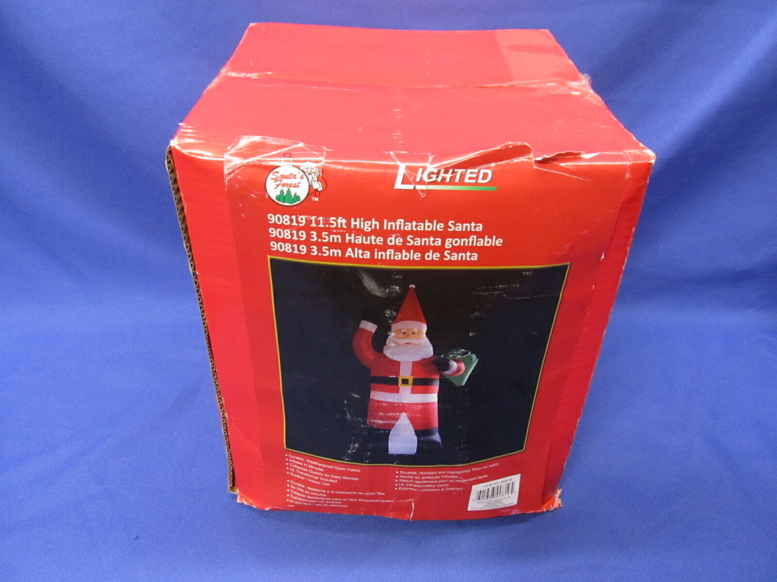 New Large Santa's Forest 11.5ft High Inflatable Santa Nylon Outdoor / Indoor