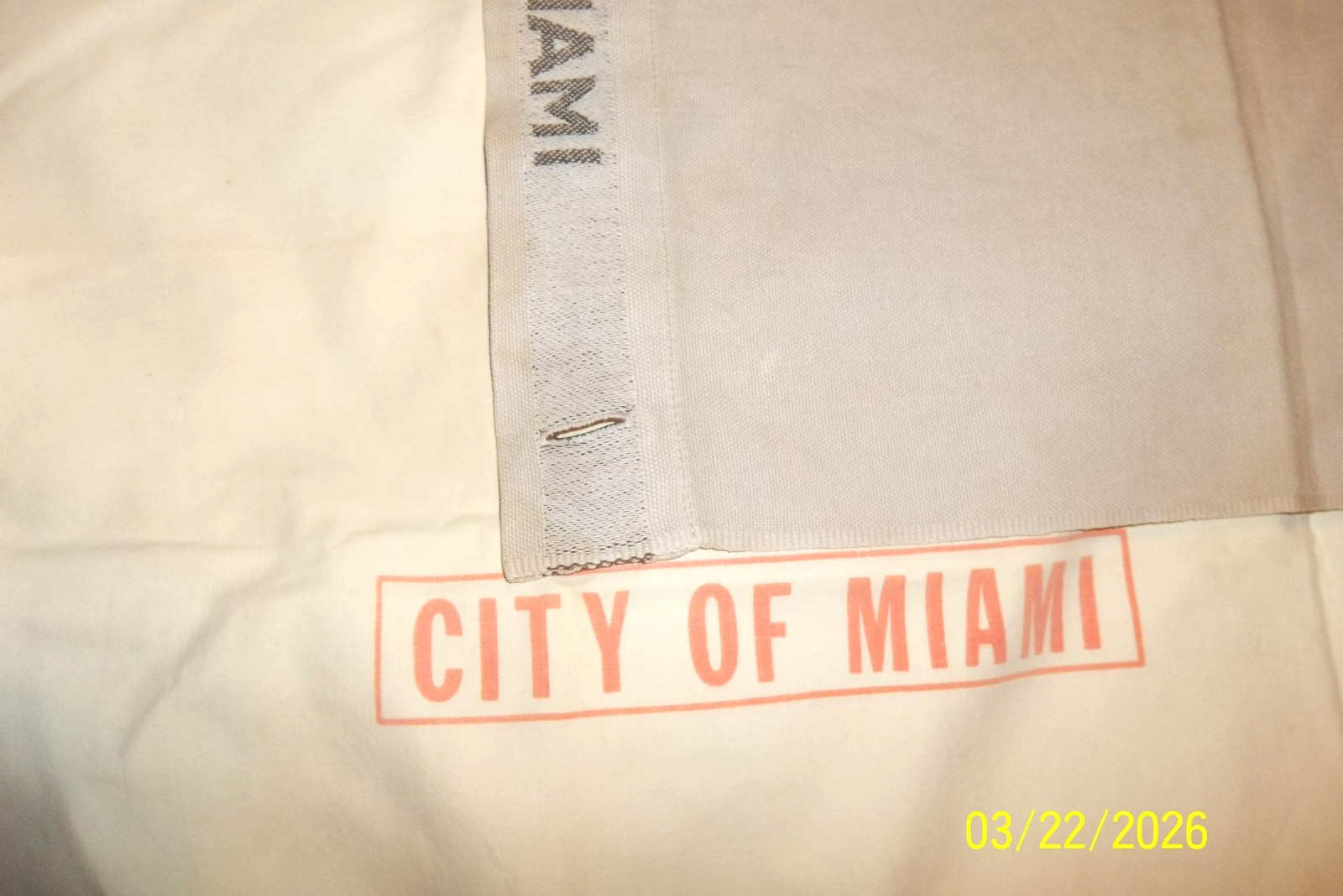 ILLINOIS CENTRAL RAILROAD HEADREST COVER & PILLOW CASE ICRR==CITY OF MIAMI==