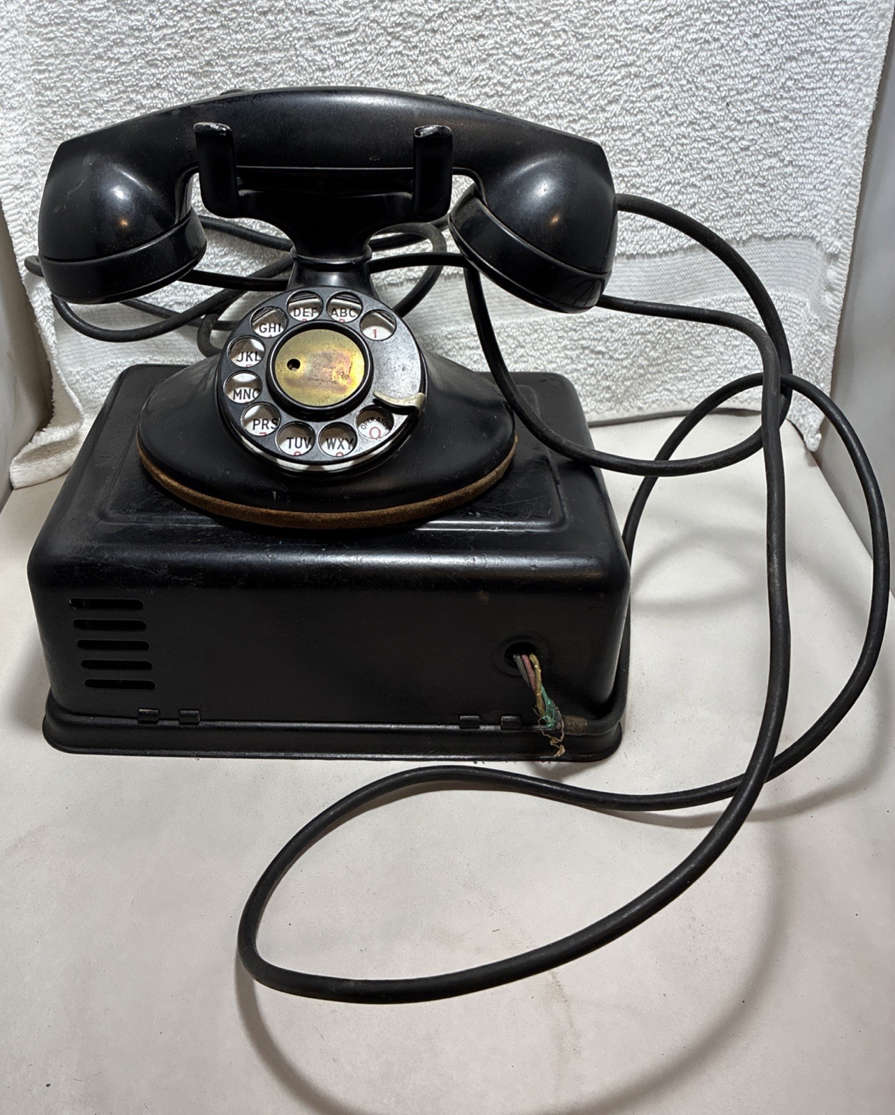 Vntg Western Electric 202 D1 Rotary Telephone F1 Handset & 634-BC Ringer Box
