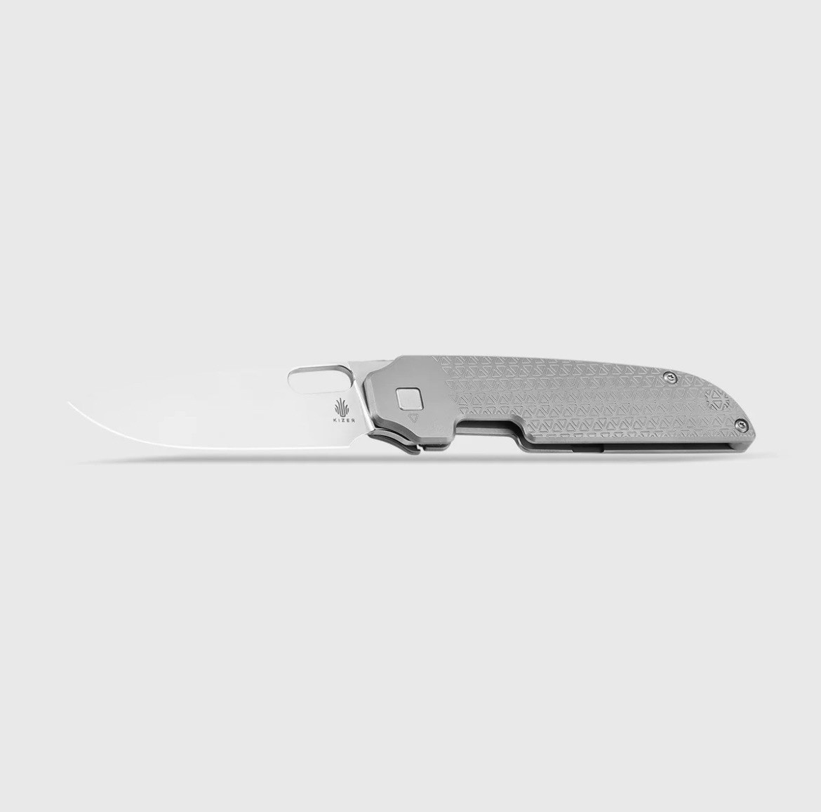 Kizer Varatas 3637A1 S35VN Drop Point Frame Lock Titanium Black Clip