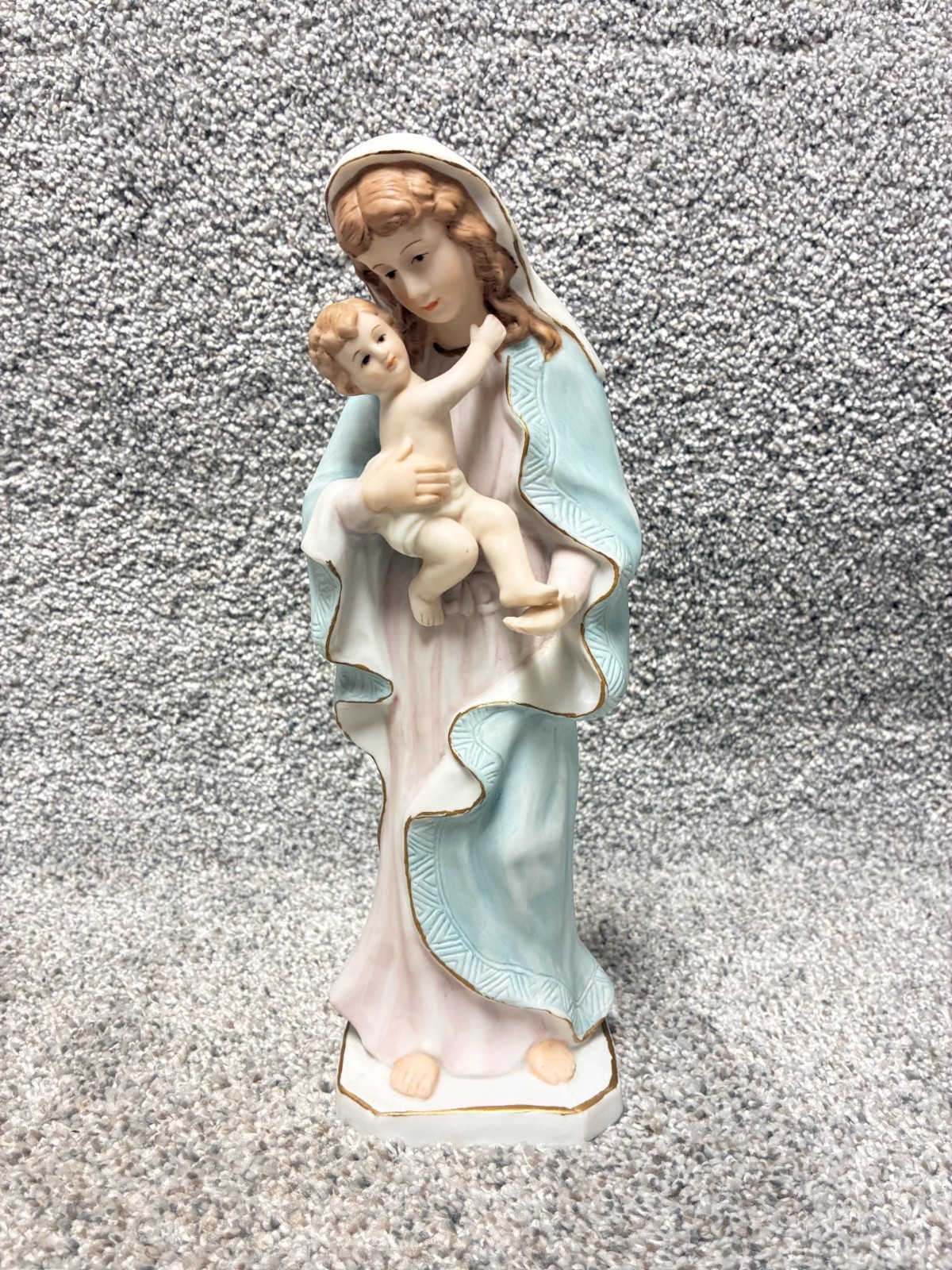 Vintage Lefton China 1991 Christopher Collection Madonna Child 10 in Figurine