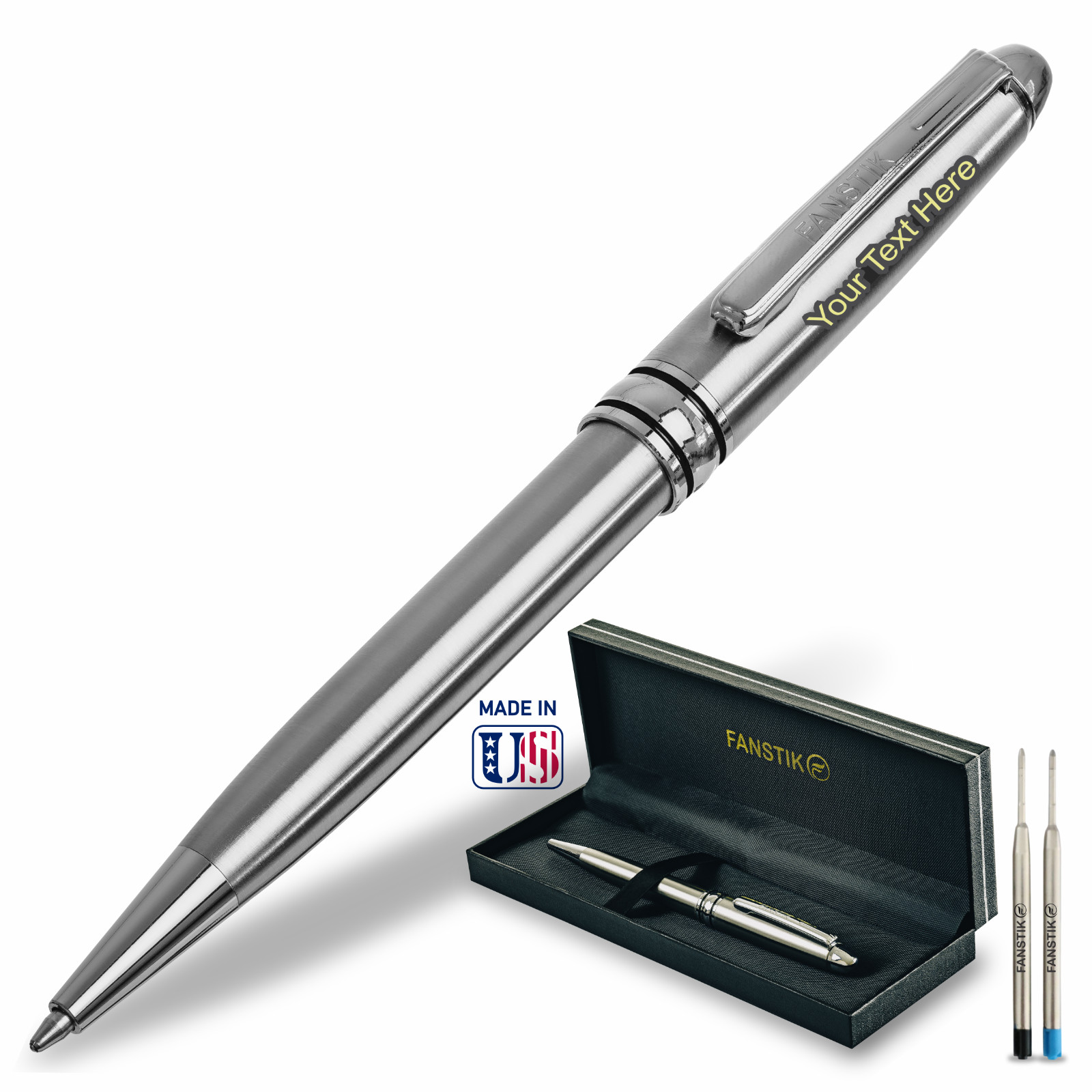 Personalized Pen, Elegant Engraved Pen. Luxury Customized Silver Ballpoint Pen Personalized Pen, Elegant Engraved Pen. Luxury Customized Silver Ballpoint Pen