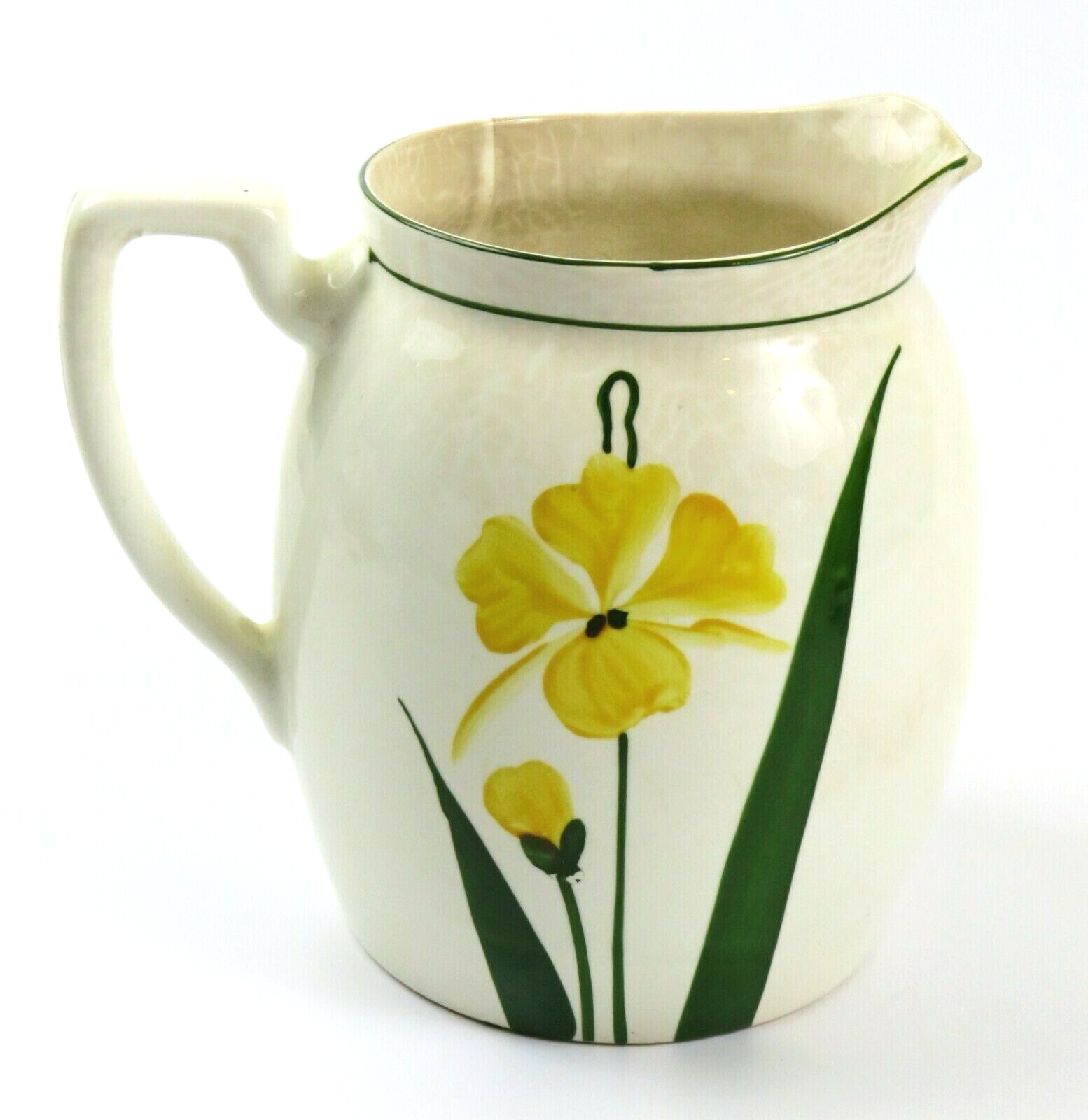 Steubenville China Yellow Flower Vintage Pitcher Vase, 7\