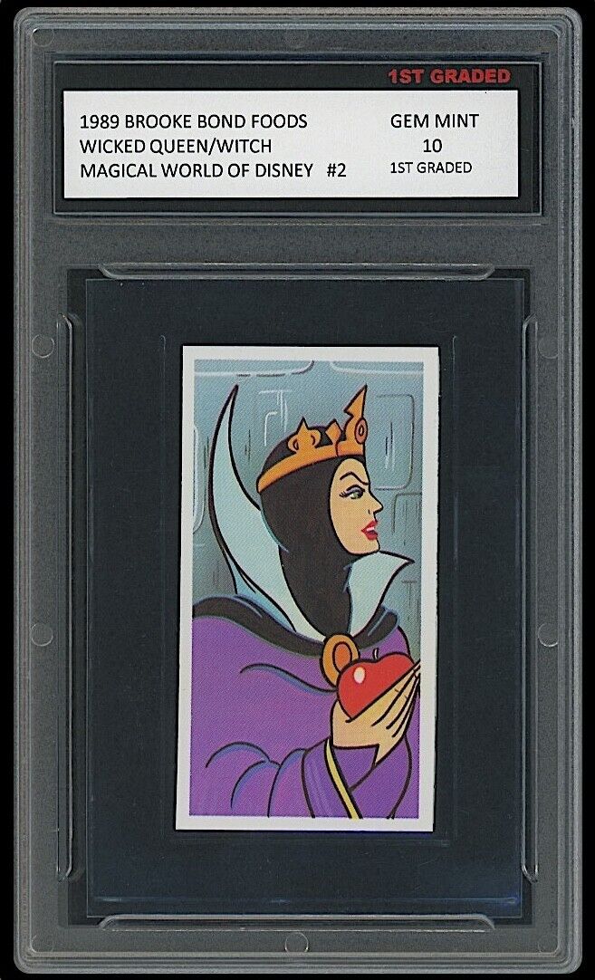 Wicked Queen/Witch 1989 Brooke Bond Foods 1st Graded 10 World Of Disney Card