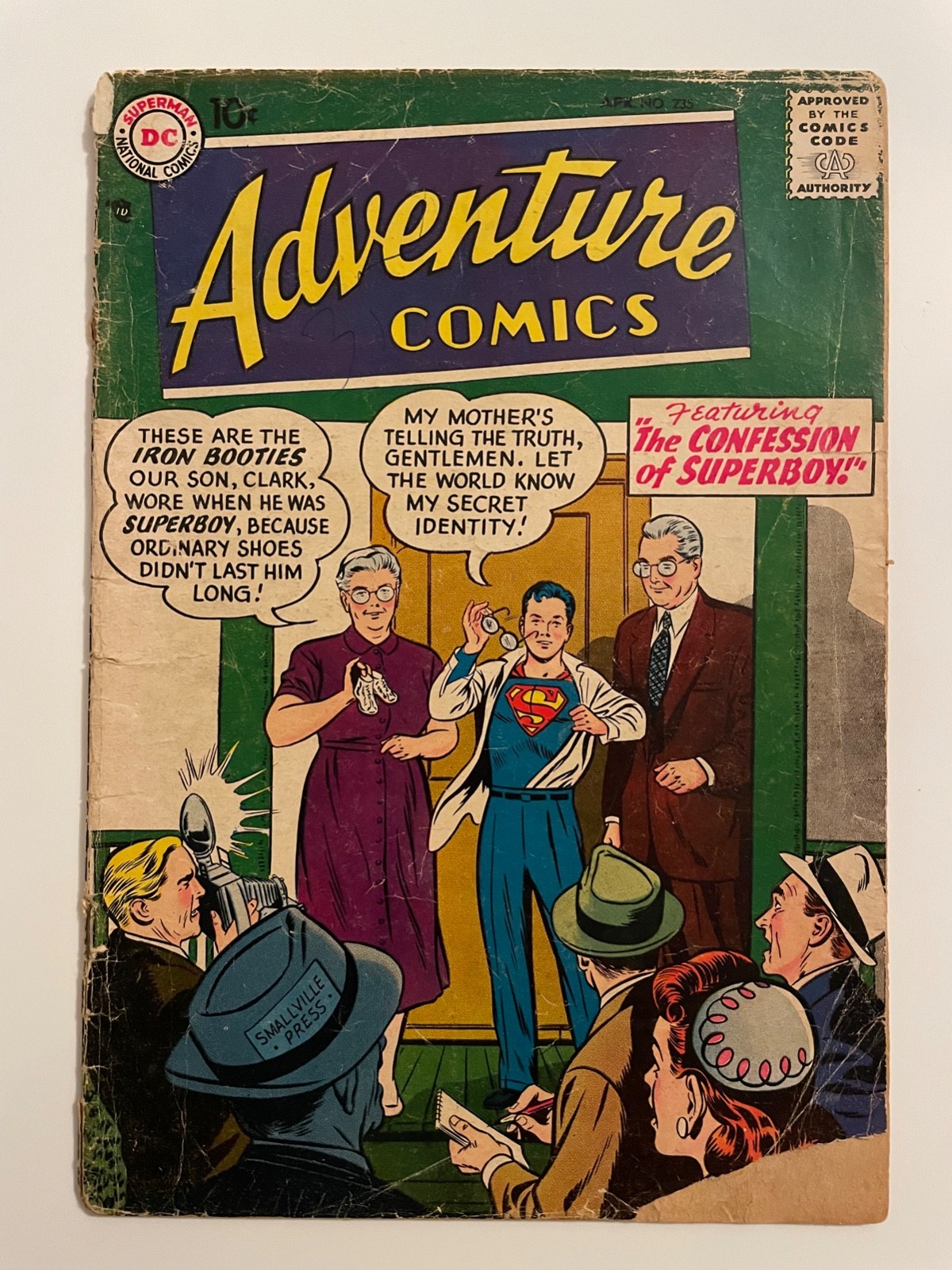 ADVENTURE COMICS #235 (1957) - very early SILVER AGE comic - est 1.5 (Fair/G)