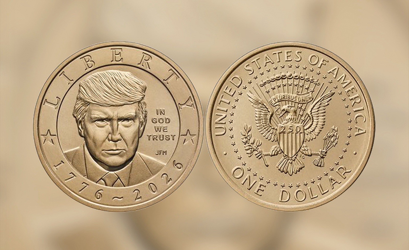 2026 Donald J. Trump $1 Coin 1776-2026 Uncirculated New US Mint 1st President