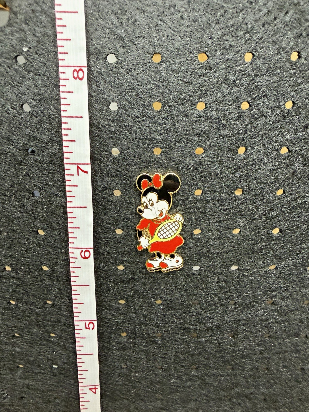 Vintage Walt Disney Productions Minnie Mouse Tennis Enamel Pin Disney Gold Tone Vintage Walt Disney Productions Minnie Mouse Tennis Enamel Pin Disney Gold Tone