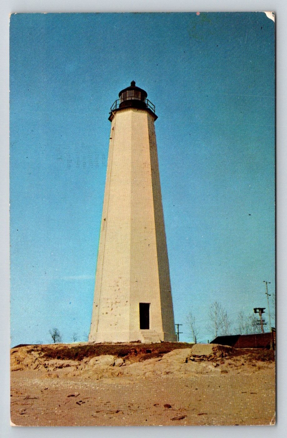Old Lighthouse Point New Haven CT Kolor Kard Chrome Postcard YL 7541