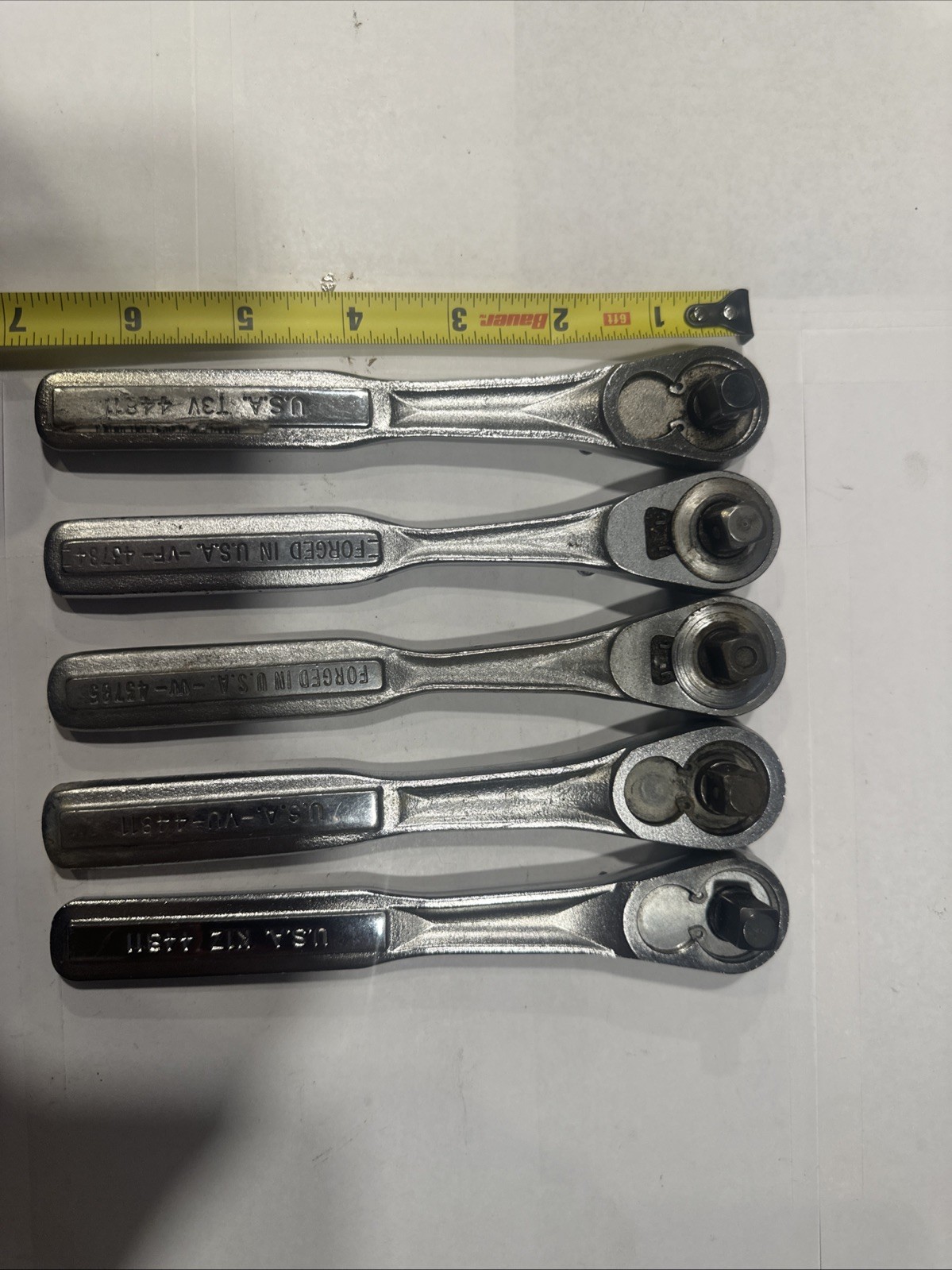Craftsman Ratchets 3/8 Drive USA MADE VINTAGE USED (Lot 5) 44811, 43785, 43784