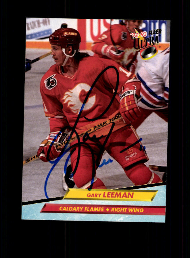 Gary Leeman NHL USA Autograph Card Original Signed + A 240716 Gary Leeman NHL USA Autograph Card Original Signed + A 240716