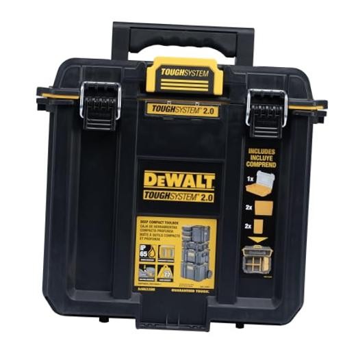 DEWALT TOUGHSYSTEM 2.0 Compact and Durable Deep Toolbox with Removable