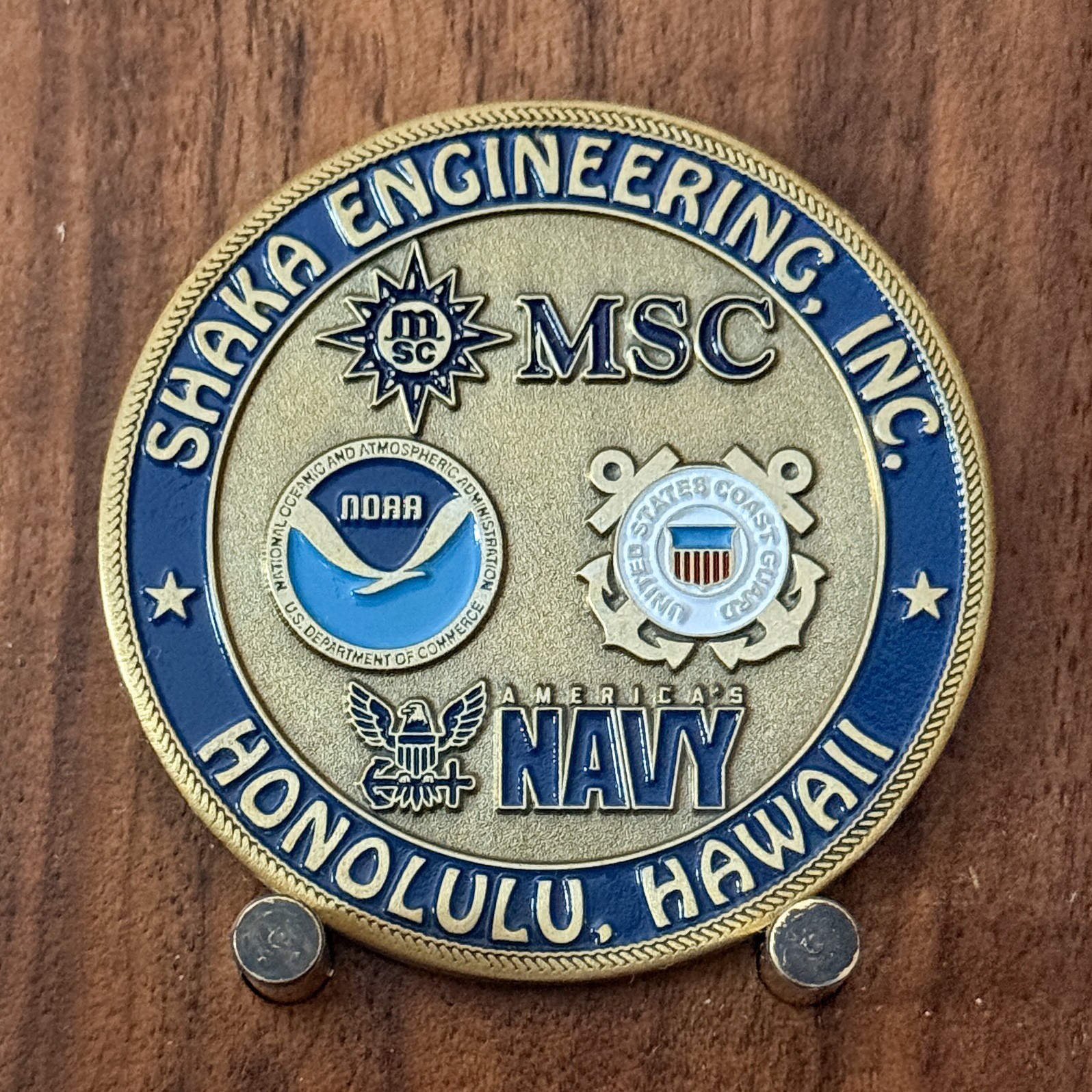 Shaka Engineering Inc Hawaii 30th Anniversary Challenge Coin W#21 Shaka Engineering Inc Hawaii 30th Anniversary Challenge Coin W#21