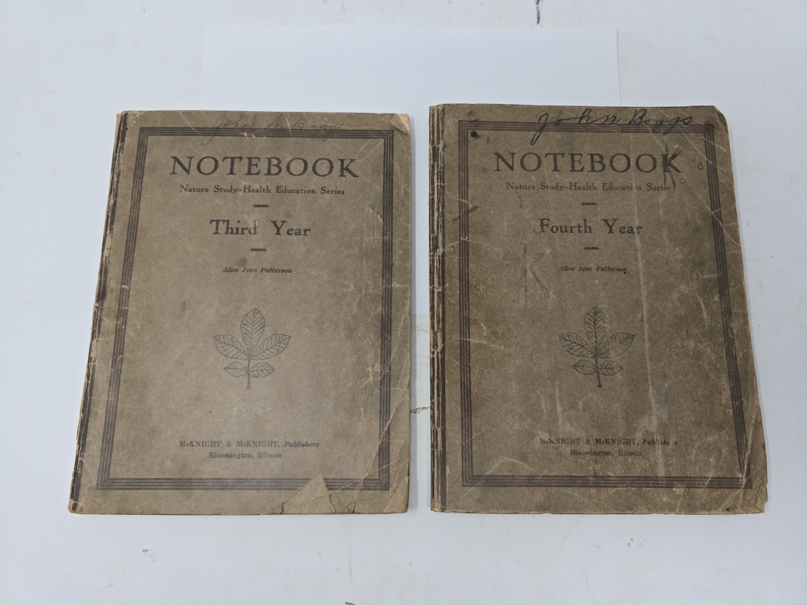 Vintage 1927 Nature Study & Health Education School Books Lot of 2 Illustrated