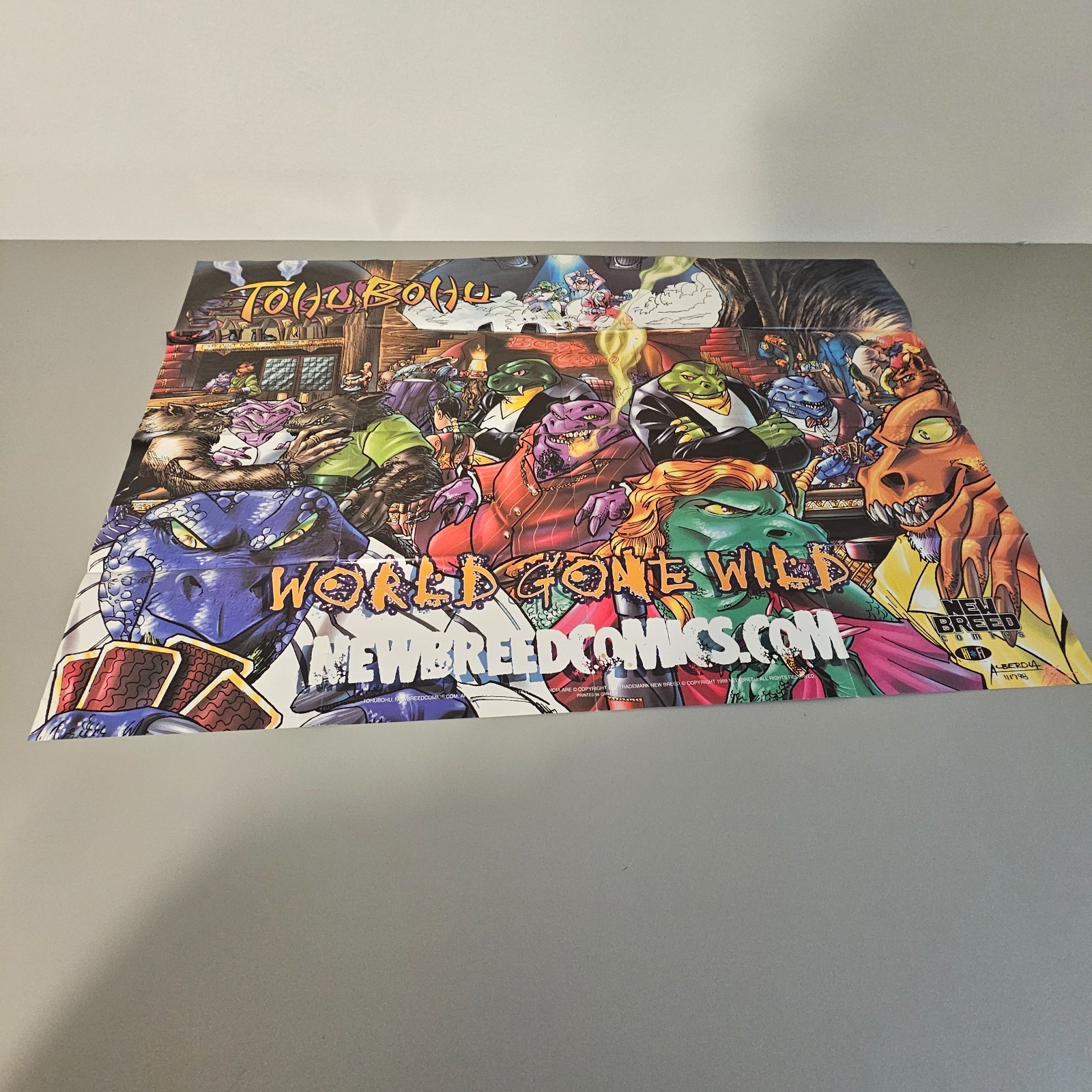 1999 New Breed Comics Tohubohu Promo Poster Lot x2 World Gone Wild Active
