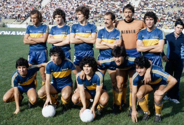 Diego Maradona Argentina Football Old Photo Boca Juniors Team 1981