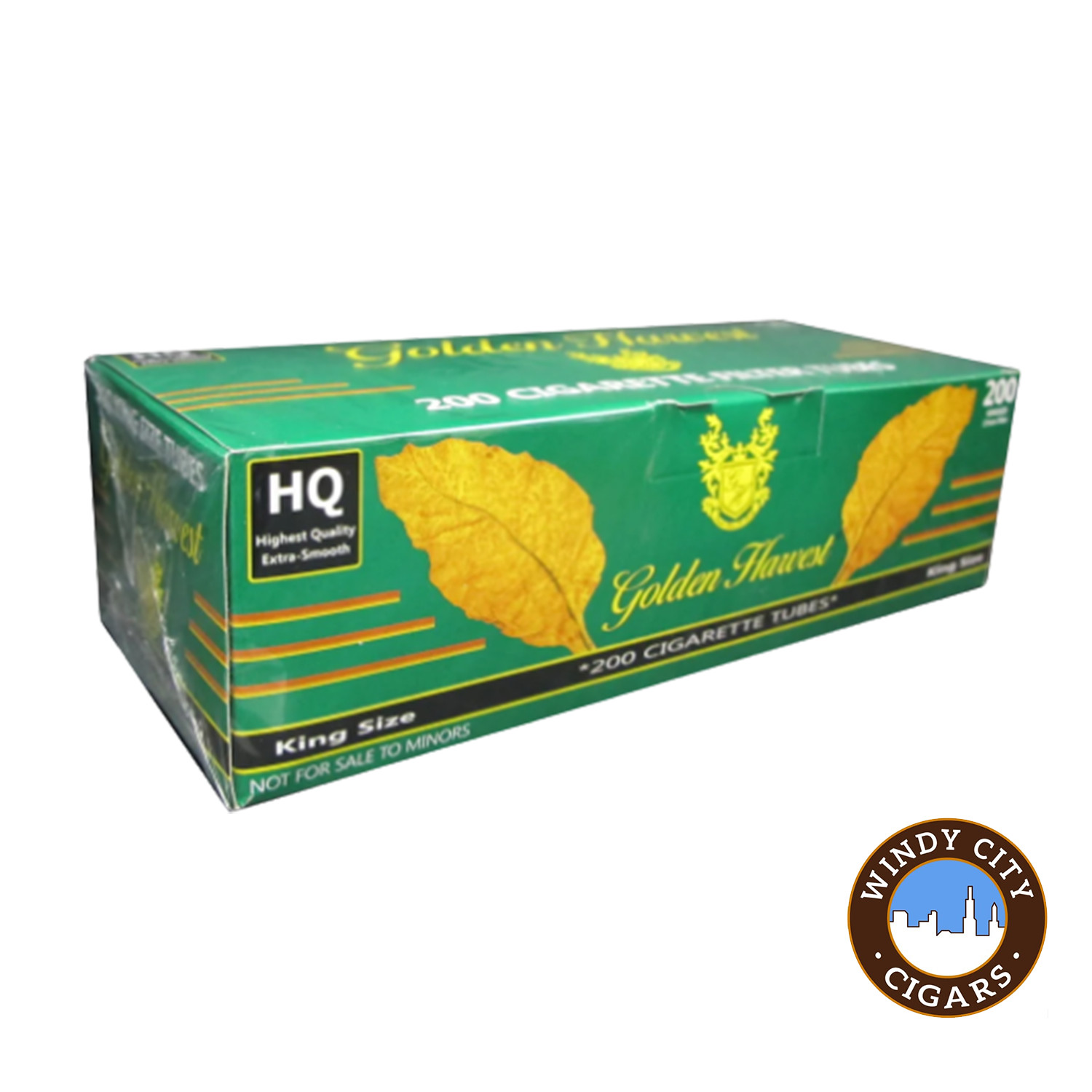 Golden Harvest  Green King Cigarette 200ct Tubes - 5 Boxes