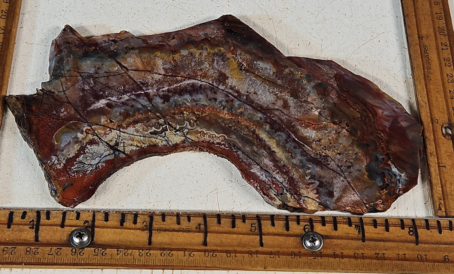 Sarape Jasper slab, Mexico. Awesome pattern. 8 1/4\