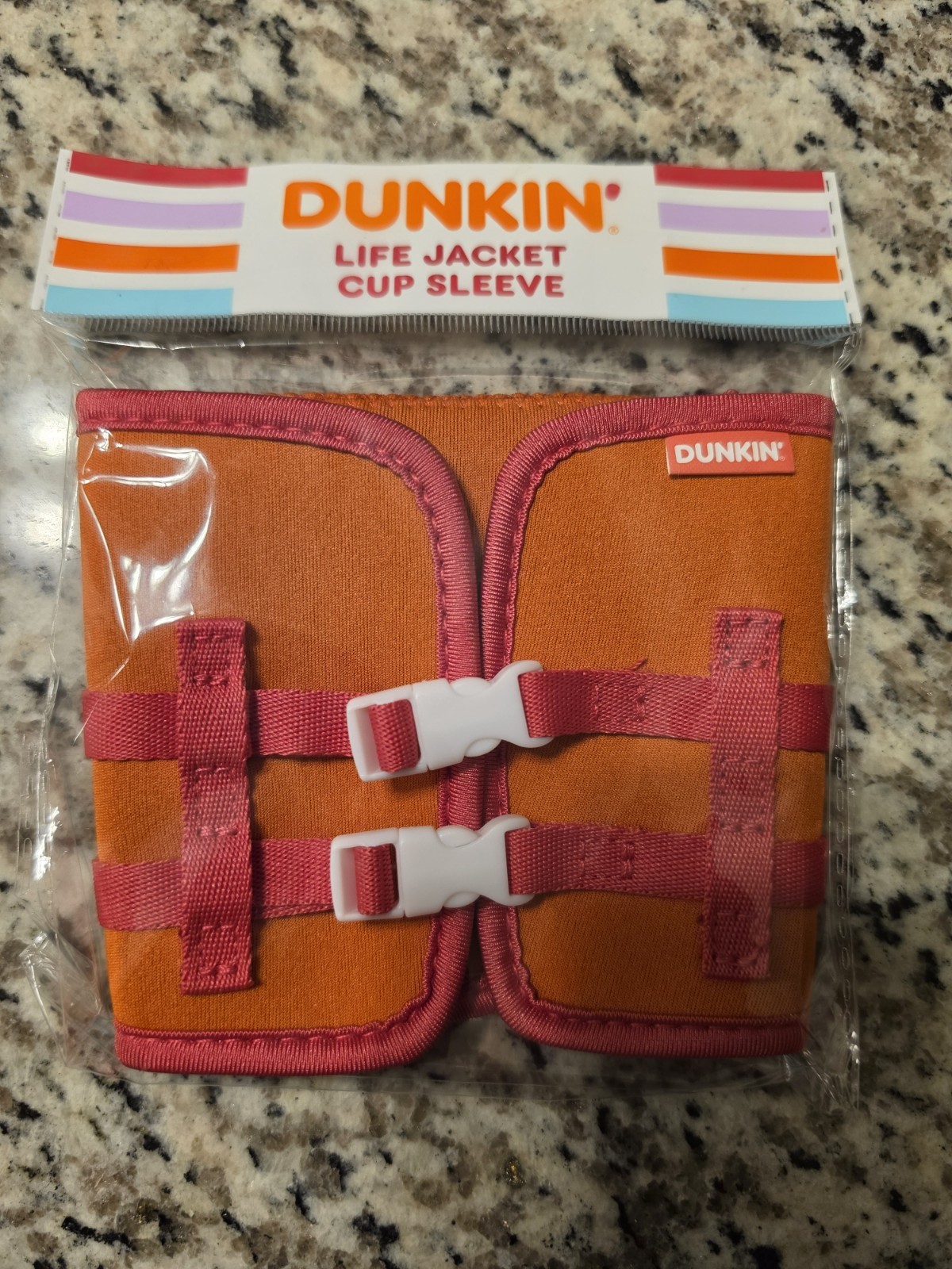 2026 New Dunkin Donuts’ Life Jacket Cup Sleeve Koozie Authentic 🍩 🥤