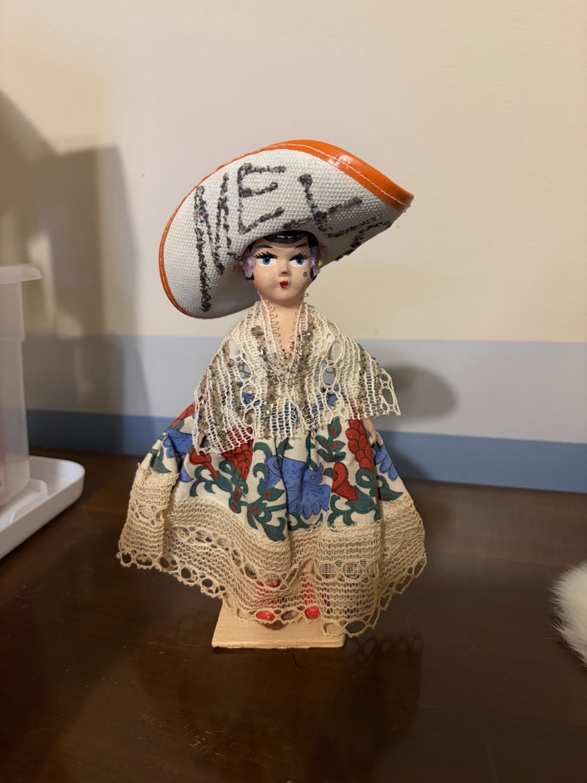 Mexico Vintage Wooden Carved Doll