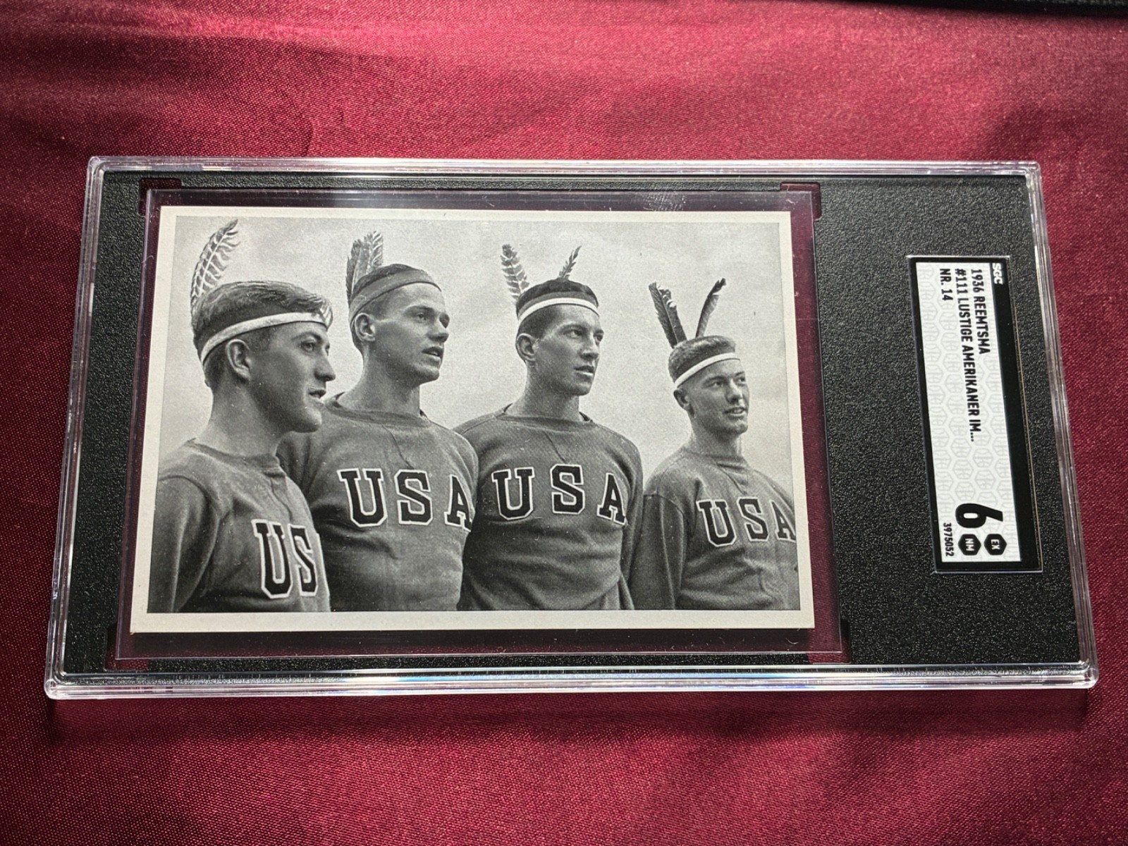 1936 REEMTSMA Cig. Album OLYMPIA 1936 Band II - LUSTIGE AMERIKANER #111 -SGC 6