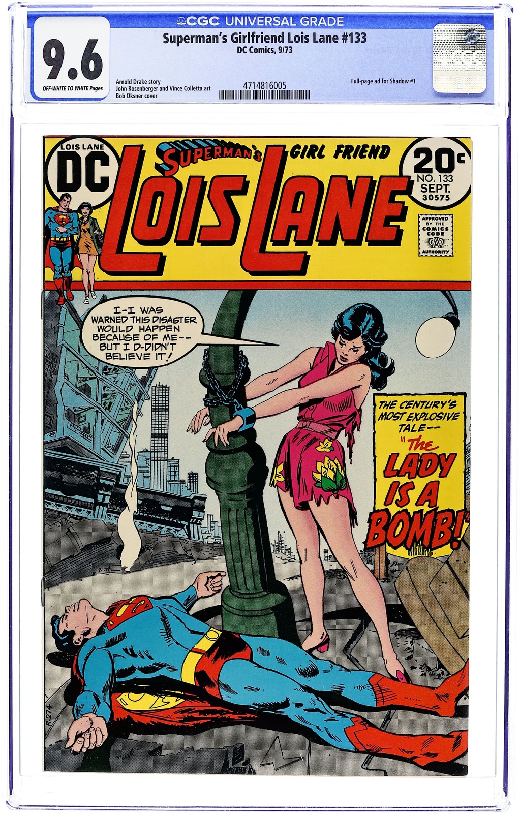 Superman\'s Girlfriend Lois Lane #133 CGC 9.6 1973 4714816005