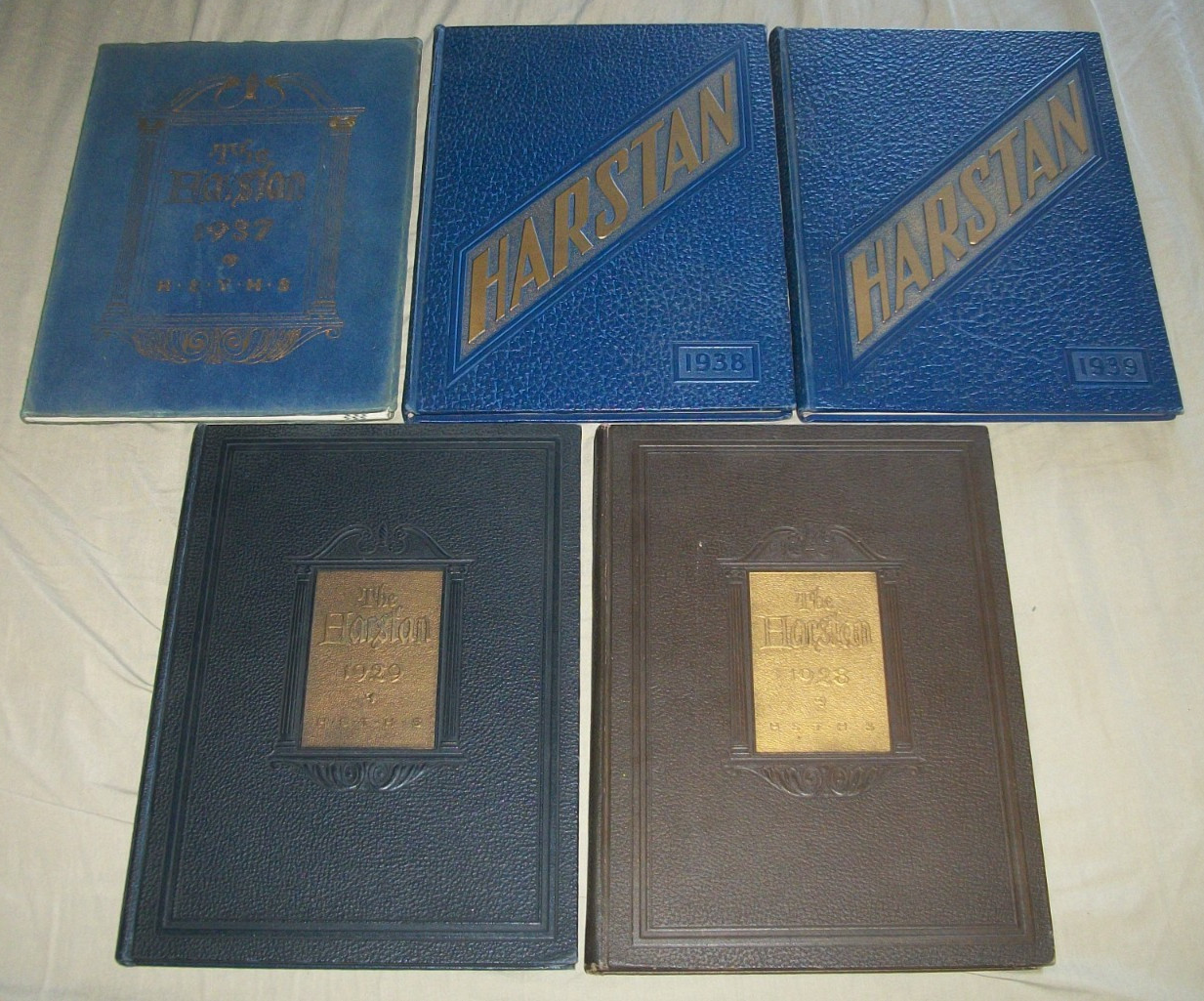 VINTAGE HARTER STANFORD TOWNSHIP HIGH SCHOOL 1928,29,1937,38,39 FLORA IL. ANNUAL