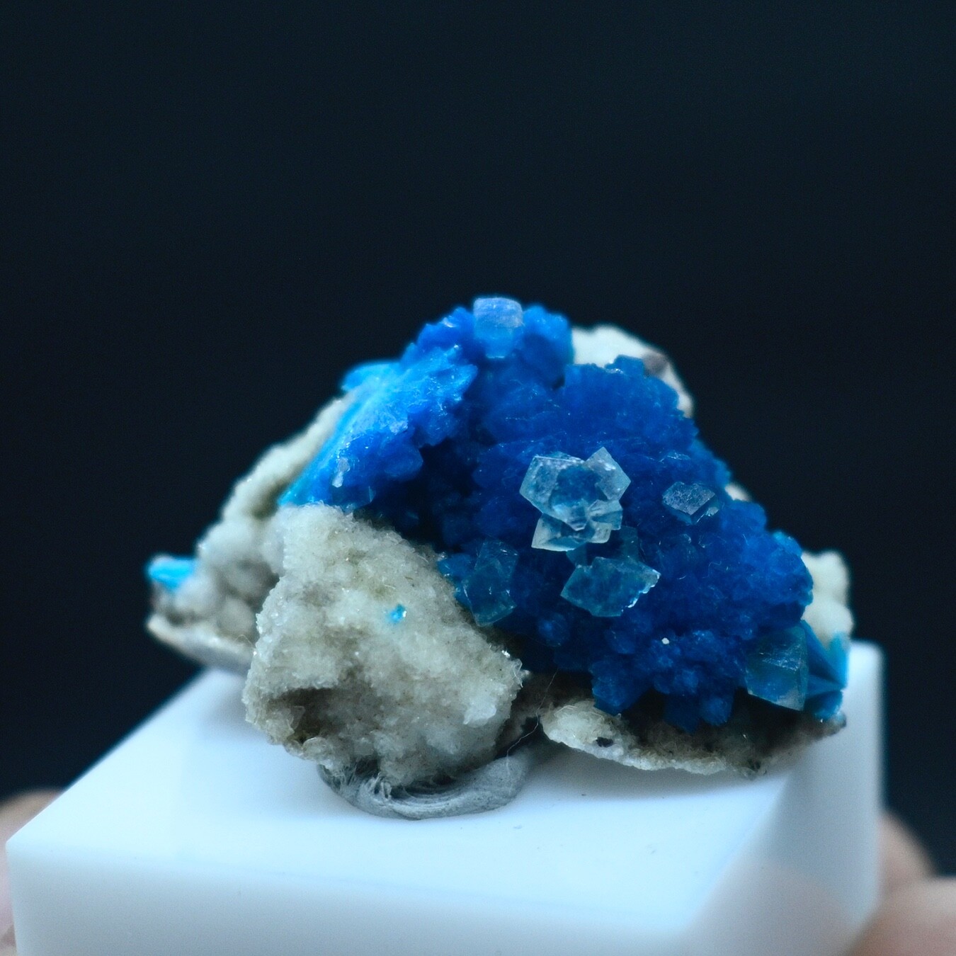 Cavansite  with calcite  (non precious natural stone) # 4108