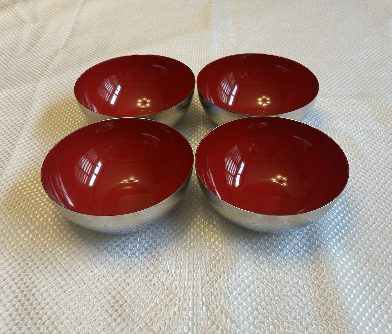 NEW Cathrineholm 5.5” Red Enamel & Stainless Bowl MCM Norway NEW OLD STOCK NEW Cathrineholm 5.5” Red Enamel & Stainless Bowl MCM Norway NEW OLD STOCK