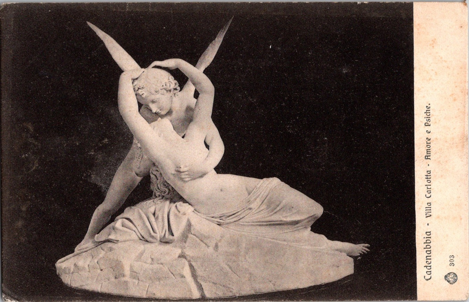Vintage Postcard Cadenabbia Villa Carlotta Amore e Psiche Statue Psyche Revived