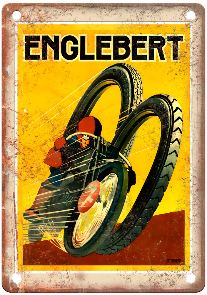 1930 Vintage ENGELBERT Motorcycle Poster Ad Retro Look Metal Sign F152