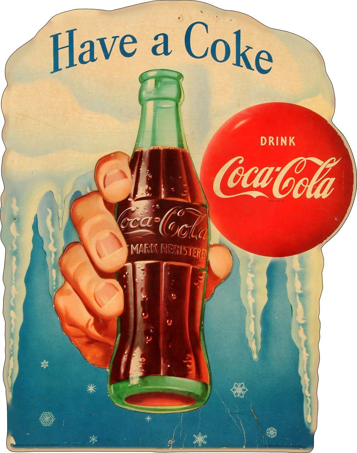 COCA COLA BOTTLE HAND ICE ICICLES 20\