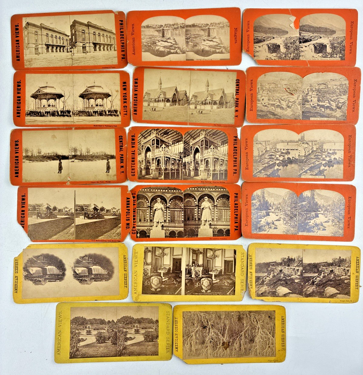 17 Antique Stereoview Cards ~ American & European Views HG HACKMAN, CARLISLE PA 17 Antique Stereoview Cards ~ American & European Views HG HACKMAN, CARLISLE PA