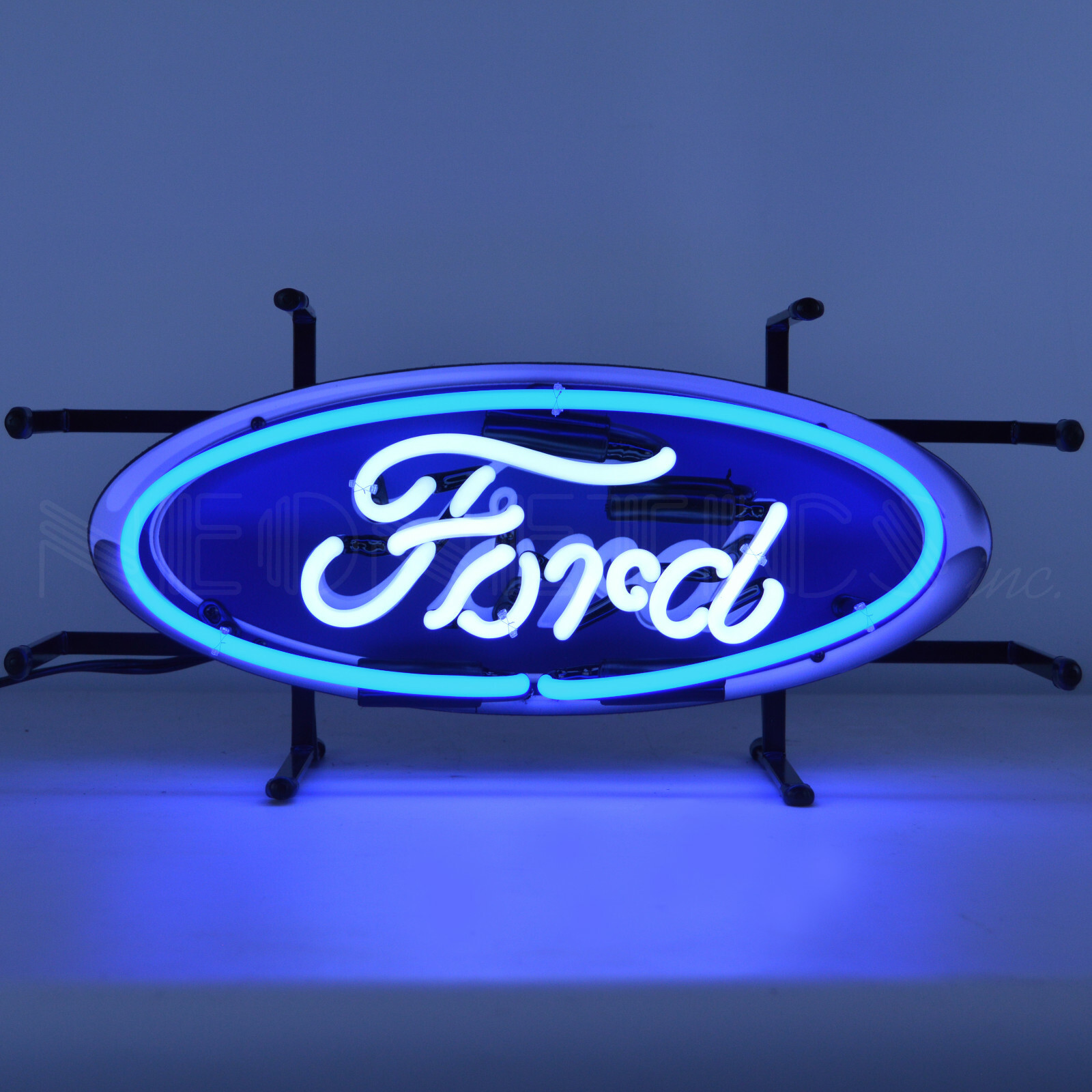 Ford oval neon sign Dealership garage wall lamp light F150 V8 Truck Mustang 2025