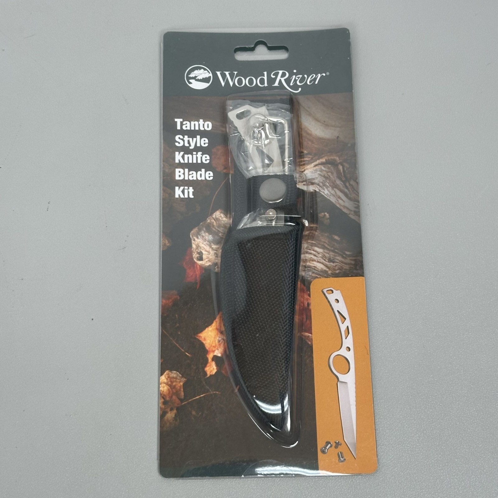 WoodRiver Tanto Style Knife Blade Kit Stainless Steel Blade & Sheath DIY