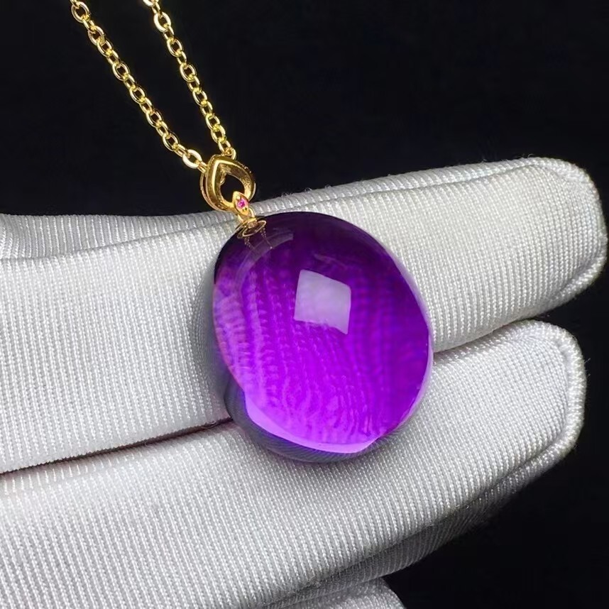 Rare Natural Brazilian Amethyst  Pendant  AAAAA