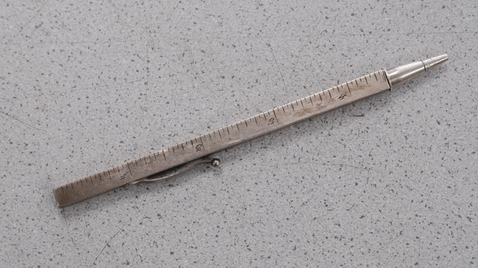 Vintage 1925 Edward Todd & Co. Sterling silver telescoping Ruler Pencil 31.9G