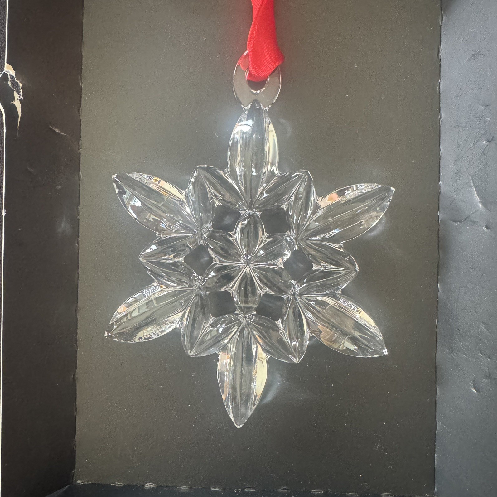Orrefors Snowflake 2008 Annual Ornament 6719808 Swedish Crystal 