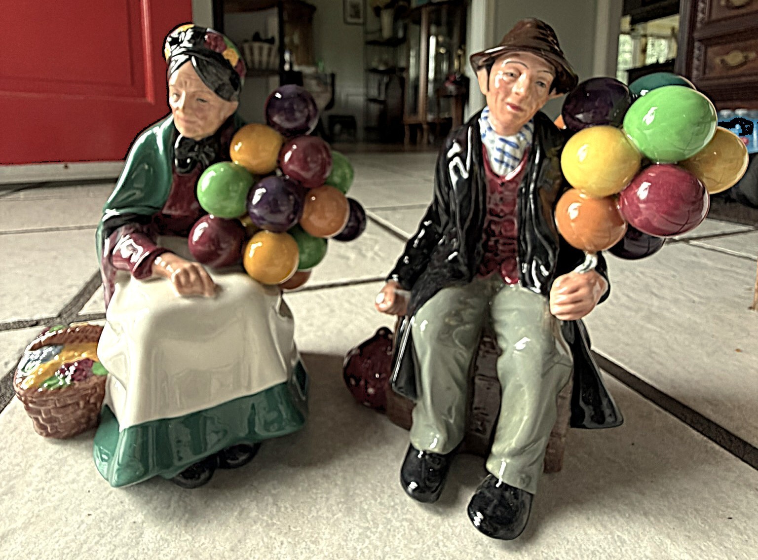 Royal Doulton 1934 The Old Balloon Seller HN1315 & MC Balloon Man HN1954