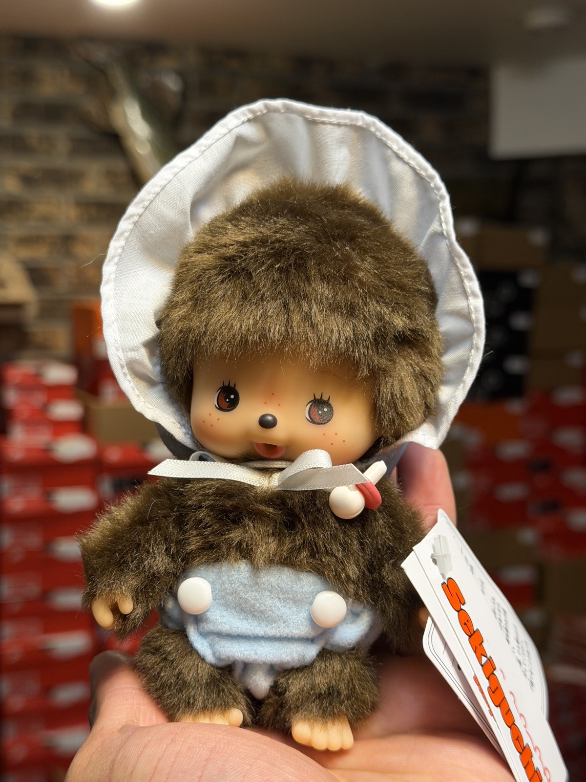 Monchhichi’s Bebichhichi Boy Baby Plush Doll Sekiguchi From Japan