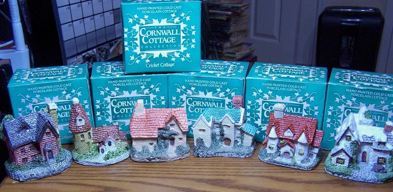 1987 Cornwall Cottage Museum Collection Hand Painted Set of 6 NOS Mint in box
